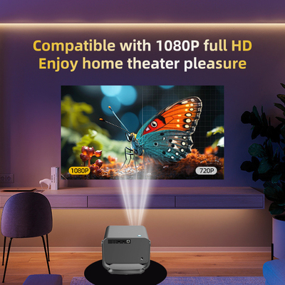 FLYIN P20 Pro 4K 350Lms 1080P Full HD Projector العدسة ذاتية التركيز مصباح LCD أندرويد 13 Airplay استخدام المسرح المنزلي المحمول