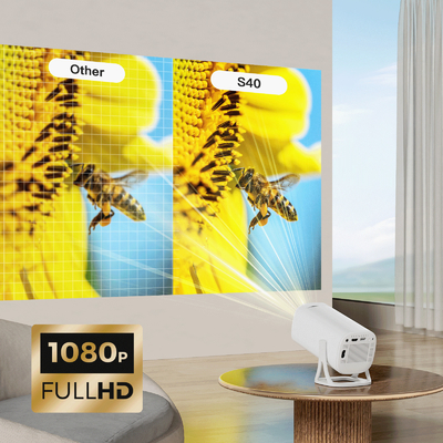 فلايين S40 مسرح منزلي Full HD 1080P 4K مشروع لعبة مشروع 120 ANSI لومنز تلفزيون منزلي