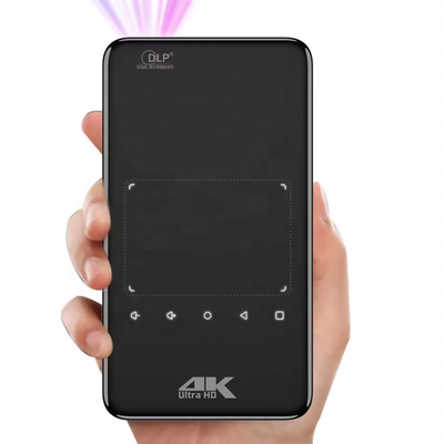 فلايين S90 4K ميني محمول أندرويد ذكي DLP جهاز عرض واي فاي بلوتوث تمكين شكل الهاتف المحمول الولايات المتحدة وصلة مصباح LED بطارية 3D