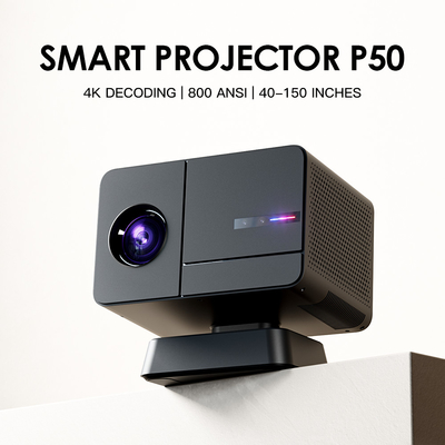فلايين بي 50 سينما منزلية 1080P 4K بروجكتور Allwinner H713 بروجكتور 800 ANSI لومنز بروجكتور تلفزيون منزلي