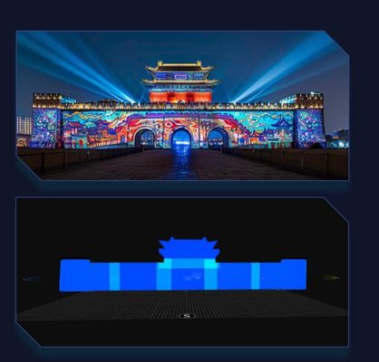 Flyin A1 غرفة غامرة 4K خادم متقارب موزع ∙ Edge Fusion & Dome معدات عرض خرائط ثلاثية الأبعاد