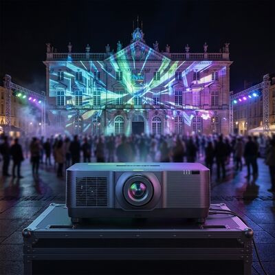 جهاز عرض ليزر 3LCD 20000 lms 1920*1200 خارجي بمساحة كبيرة جهاز عرض ثلاثي الأبعاد متوافق مع