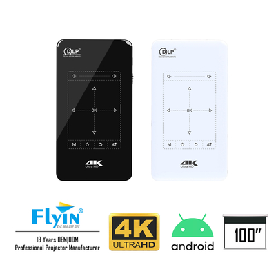 Ultra HD 4K Mobile DLP Interactive Projectors Pocket مسرح منزلي محمول