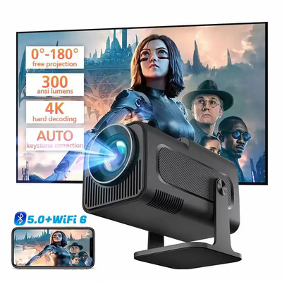 FLYIN HY320MINI 4K Ultra HD 3D جهاز عرض محمول قصير الرمي ومعدات العرض للاستخدام في المسرح المنزلي والسينما