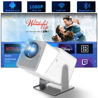 FY360 4K HD Smart LCD Projector High Brightness Home Theater Laser مع نظام الأندرويد 11.0 BT5.2 المدمج في الصوت الستيريو و US Plug
