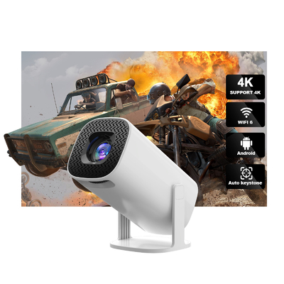 FLYIN P30 4K Ultra HD 3D جهاز عرض محمول LED قصير الرمي لاستخدام المسرح المنزلي والسينما