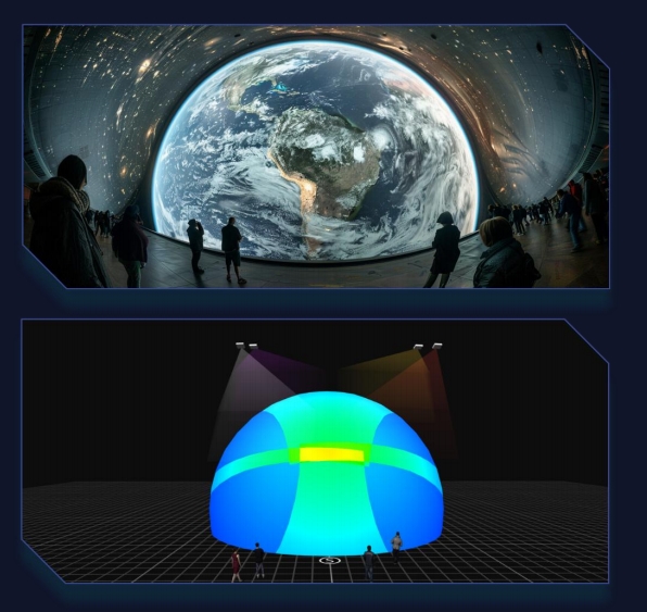 360° Dome Screen (4 Projectors) Configuration