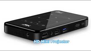 جهاز عرض صغير HD 4K Mirroring DLP للمسرح المنزلي